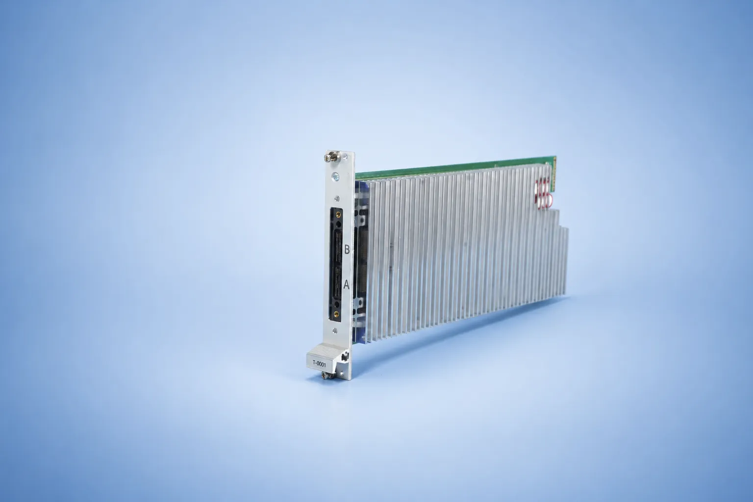 A single ci200 test-head module with finned heatsink and the Channel A / B front-panel connectors