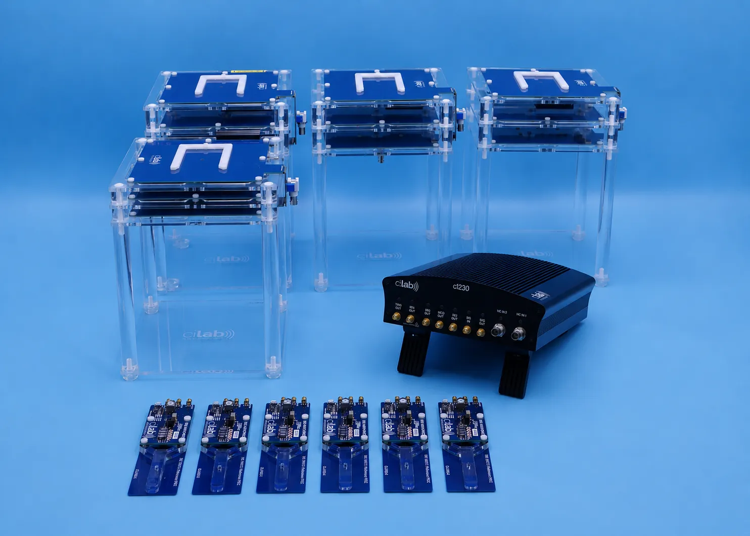 ISO 10373-6 test bench: the ci230 with reference PCD assemblies and calibration coils
